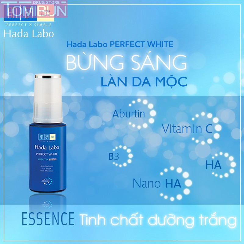 TINH CHẤT DƯỠNG TRẮNG TỐI ƯU HADA LABO PERFECT WHITE ARBUTIN ESSENCE