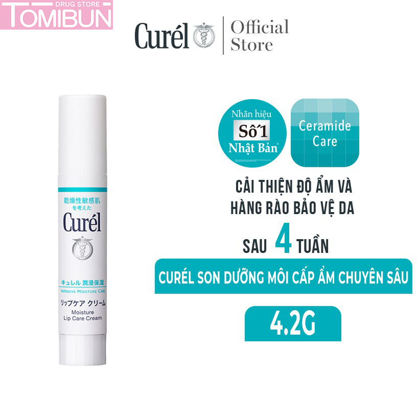 SON DƯỠNG MÔI CURÉL INTENSIVE MOISTURE CARE MOISTURE LIP CARE CREAM CẤP ẨM CHUYÊN SÂU KHÔNG MÀU 4.2G