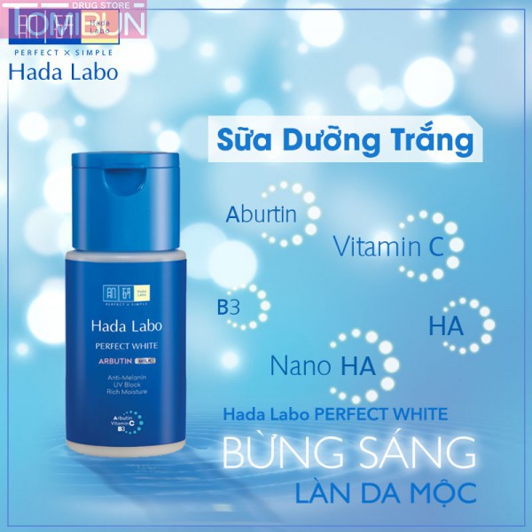 SỮA DƯỠNG TRẮNG HADA LABO PERFECT WHITE ARBUTIN MILK 