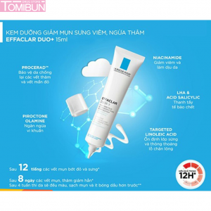 KEM GIẢM MỤN NGỪA THÂM LA ROCHE-POSAY EFFACLAR DUO+