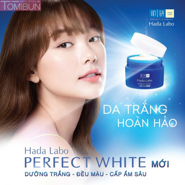 KEM DƯỠNG SÁNG DA HADA LABO PERFECT WHITE ARBUTIN CREAM 