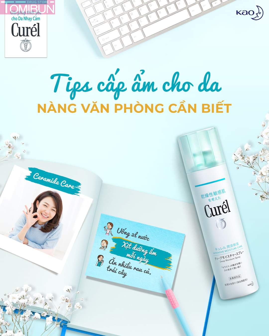 XỊT DƯỠNG DA CẤP ẨM CHUYÊN SÂU CUREL INTENSIVE MOISTURE CARE DEEP MOISTURE SPRAY