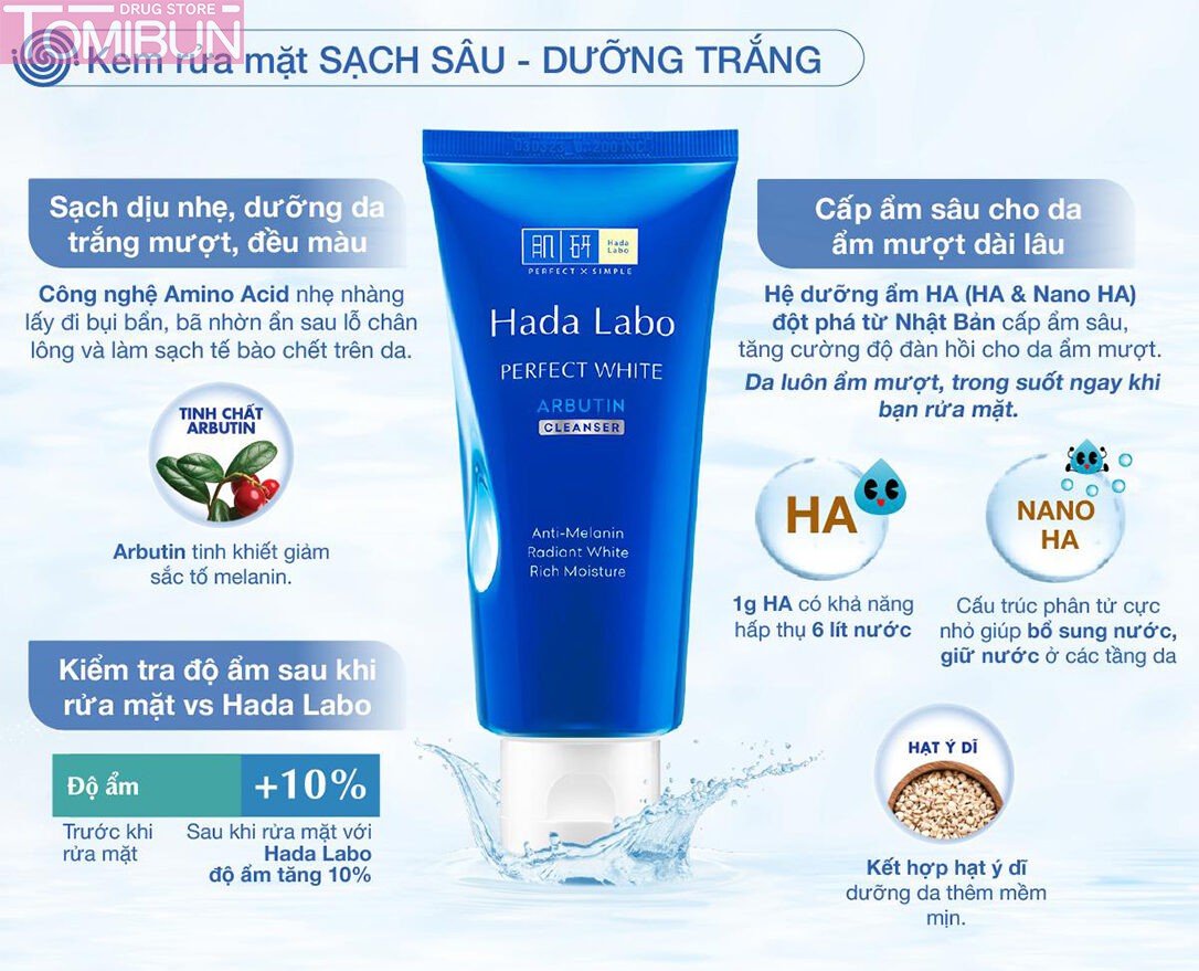 BỘ SẢN PHẨM DƯỠNG TRẮNG HADA LABO PERFECT WHITE TRAVEL KIT