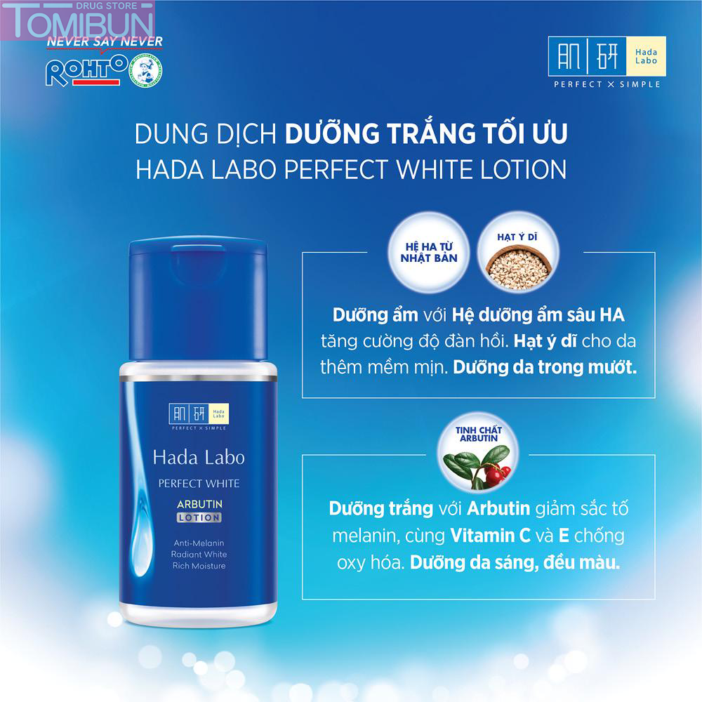 DUNG DỊCH DƯỠNG TRẮNG HADA LABO PERFECT WHITE ARBUTIN LOTION