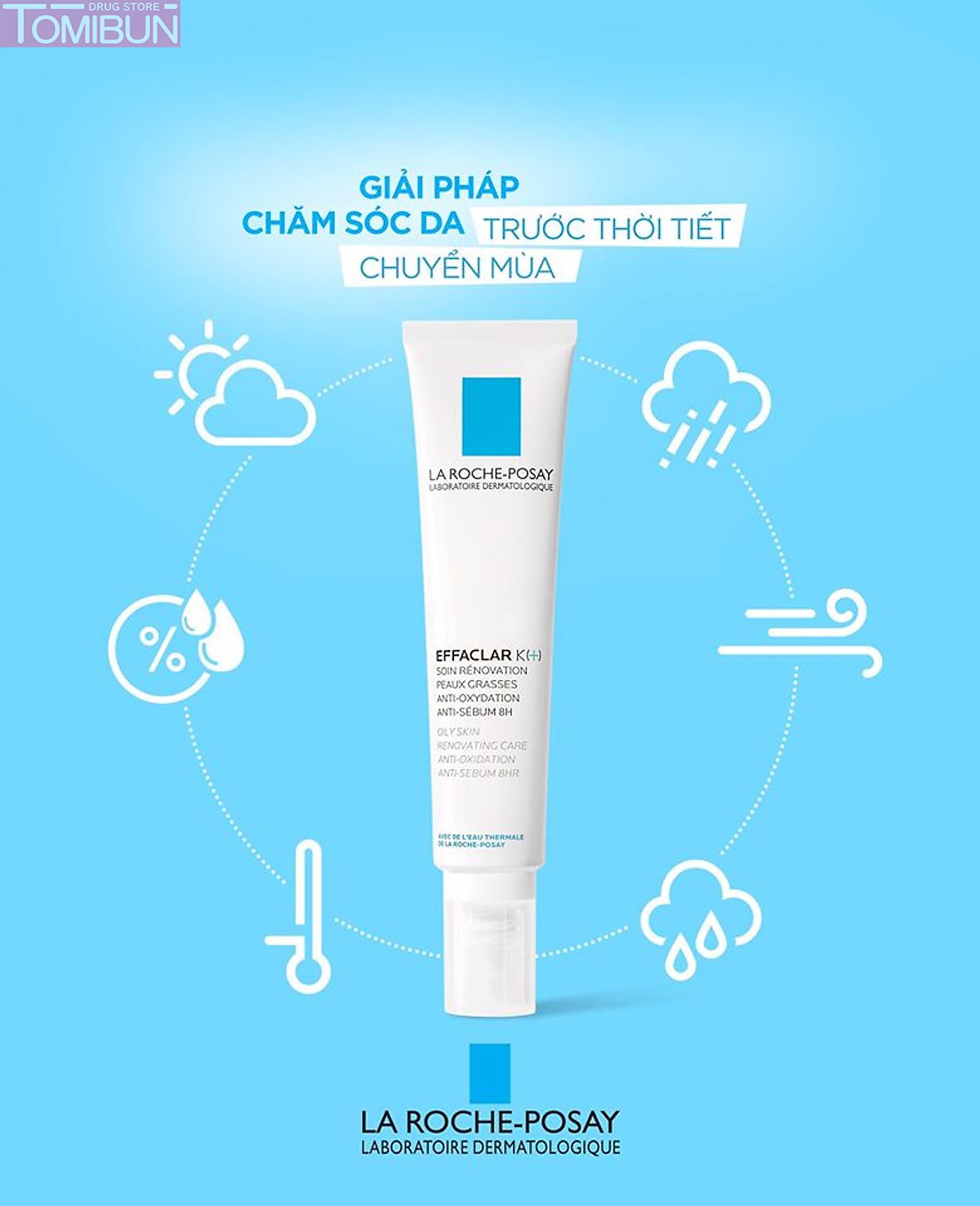 KEM TRỊ MỤN ĐẦU ĐEN VÀ GIẢM BÓNG NHỜN LA ROCHE POSAY EFFACLAR K+