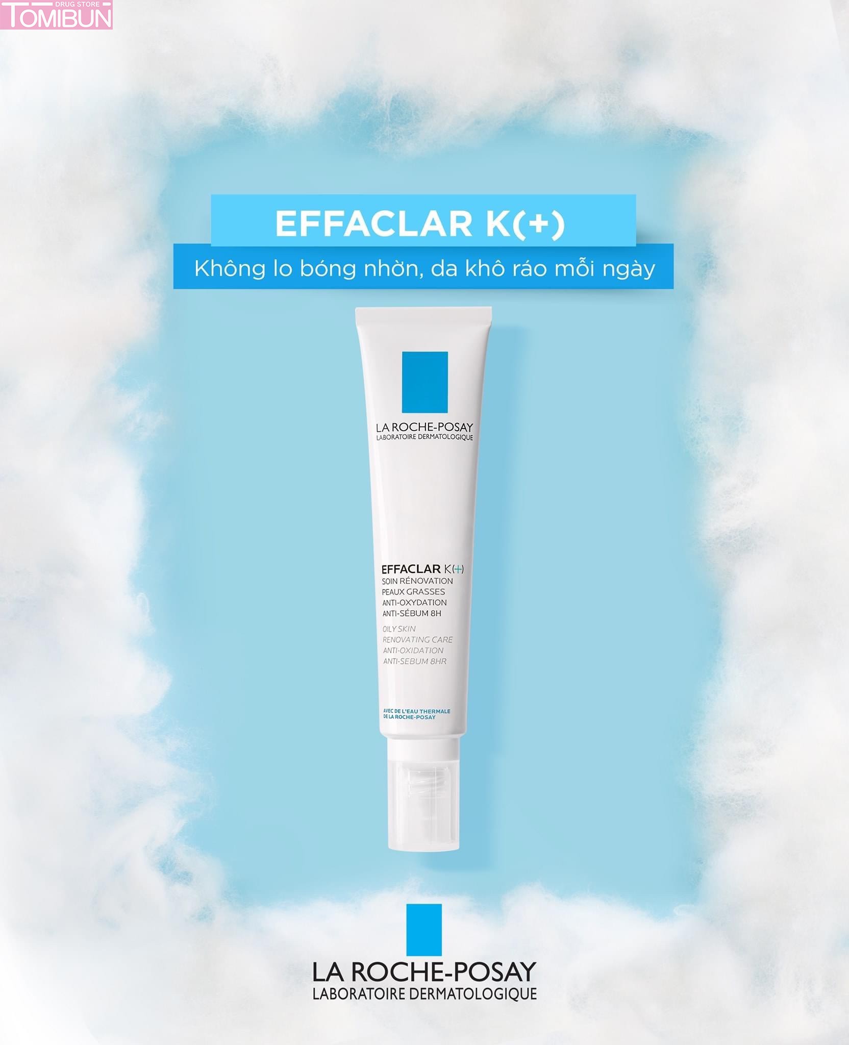 KEM TRỊ MỤN ĐẦU ĐEN VÀ GIẢM BÓNG NHỜN LA ROCHE POSAY EFFACLAR K+