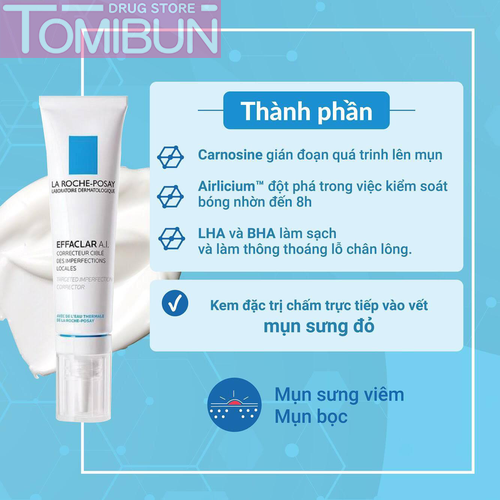 KEM DƯỠNG LÀM GIẢM MỤN CHUYÊN BIỆT LA ROCHE-POSAY EFFACLAR A.I