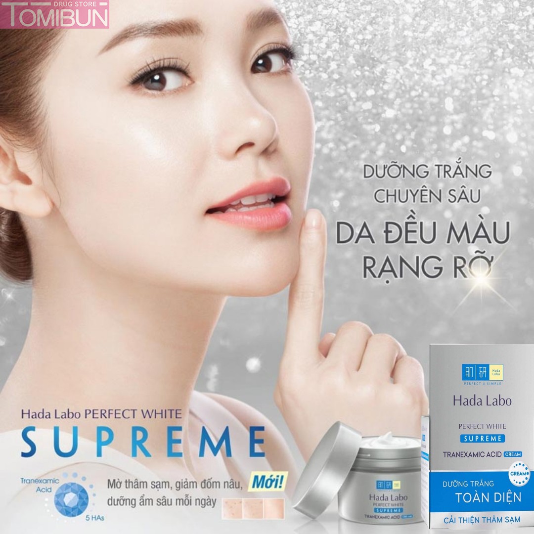 KEM DƯỠNG TRẮNG TOÀN DIỆN HADA LABO PERFECT WHITE SUPREME CREAM