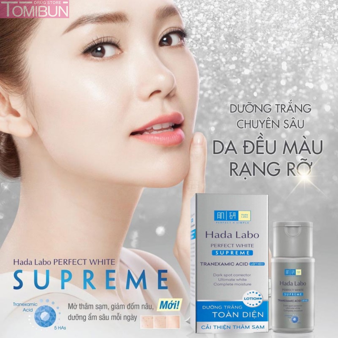 DUNG DỊCH HADA LABO PERFECT WHITE SUPREME LOTION DƯỠNG SÁNG DA CHUYÊN SÂU