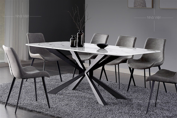 Bàn ăn khung sắt River VRE1102