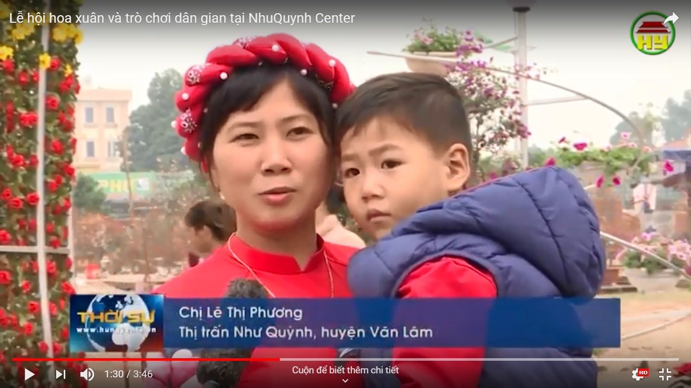 Spring flower festival and folk games at Nhu Quynh